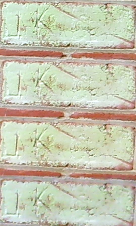 composite of 4 shots at 4 different film speeds of a old brick at 2 times resolution